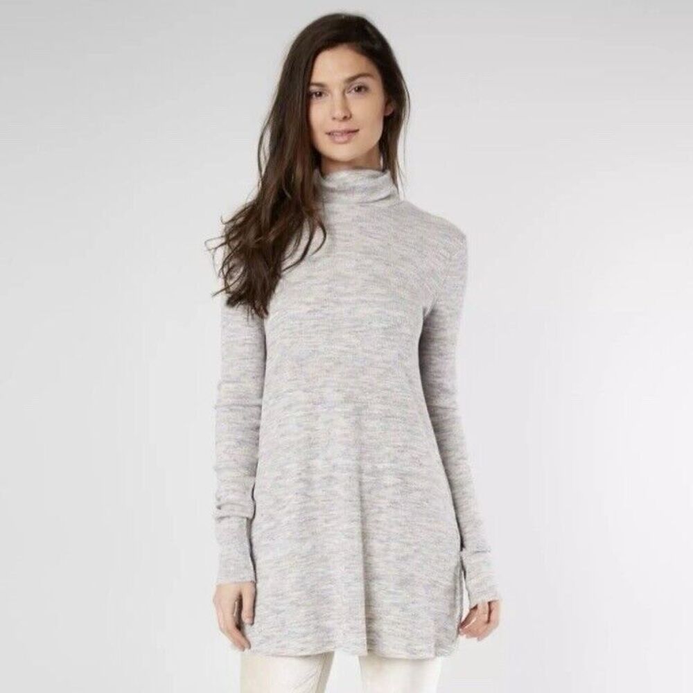Free People We The Free Stonecold Tunic Turtleneck Sweater Split Back XS